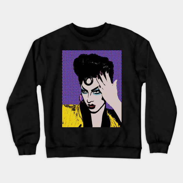 Violet Chachki style pop art Crewneck Sweatshirt by soundofpopart